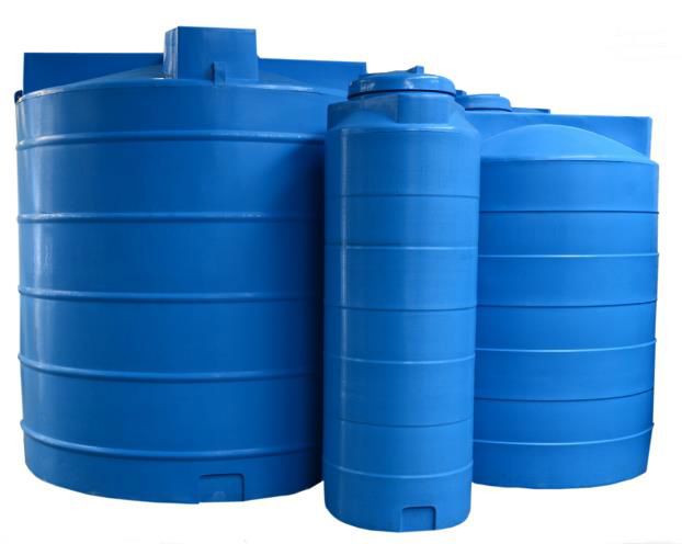 vloeistoftank verticaal 10000L blauw