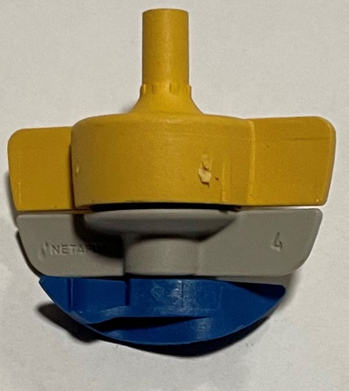 spinnet kop 200L geel/blauw