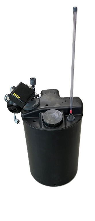 tank 50L+roermenger en zuigvoorziening