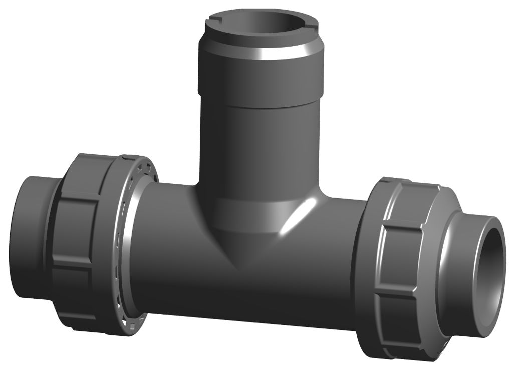 pvc T-stuk 50mm SIGNET paddlewheel