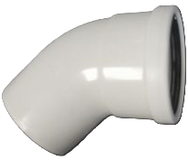 wit riool bocht 45gr 110mm mof spie