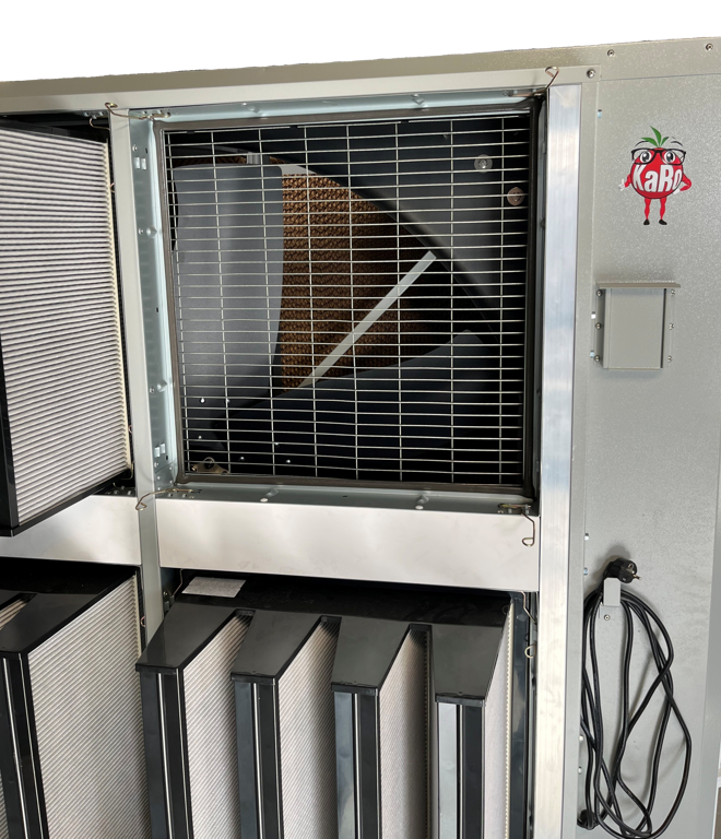 indamper met koolstoffilter 40.000m³