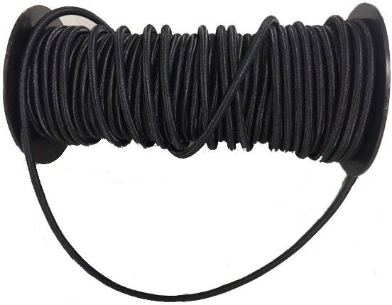 zwart elastiek tbv kristaldek 10mm 100m