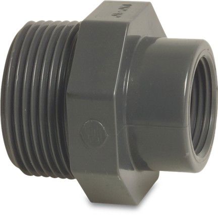 pvc soknippel 2"x1½" buxbi 10bar
