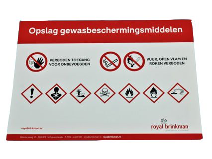 Sticker bestrijdingsmiddelen A3 formaat