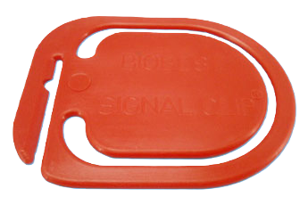 Signaal clip rood 50/set