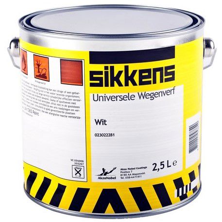 strepenwit wegenverf 2,5 liter