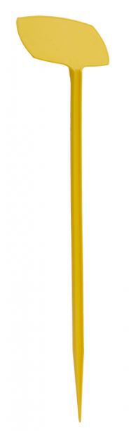 plaatetiket 41x10x6cm geel schuin 100/zk