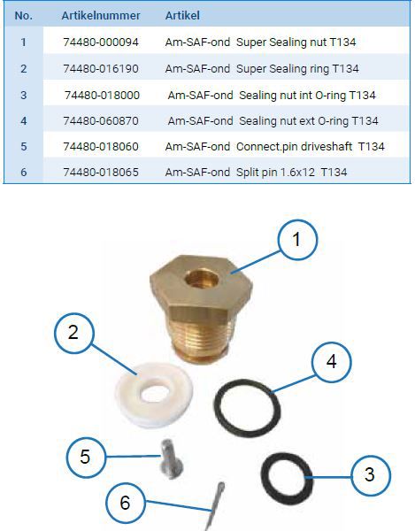 Amiad SAF Super seal set T134