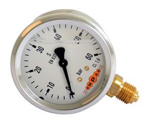 manometer 0-60bar onderaansluiting