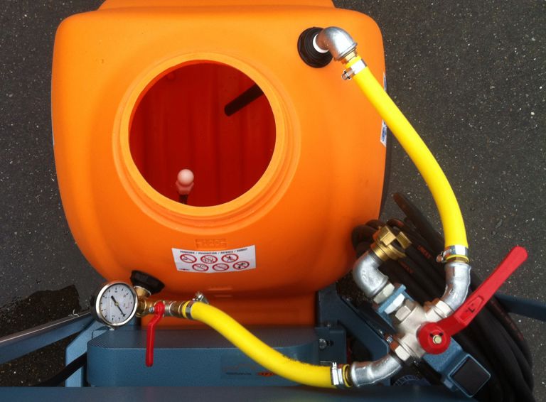 verpakkingsreiniger voor op tank