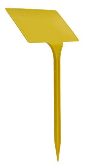 plaatetiket 27x13x8cm geel schuin50/zk