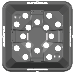 Teku pot MQD13x13x13 grijs recy 396/doos