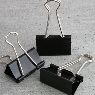 papierklem zwart 19mm 100/doos