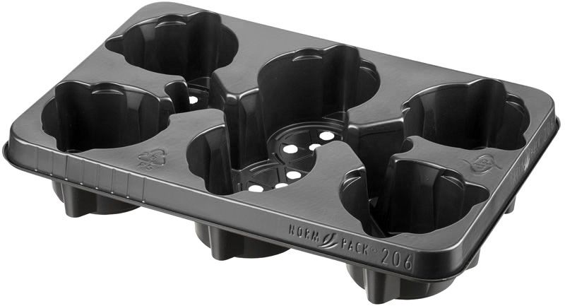 Normpacktray 206 40x28cm zwart 2400/plt