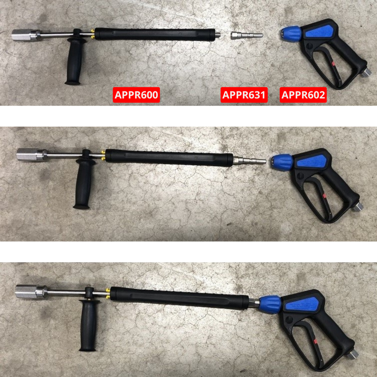 pistool snelk. tbv lans, 3/8" bi.+swivel