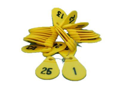 kapnummer 1 t/m 25 per set