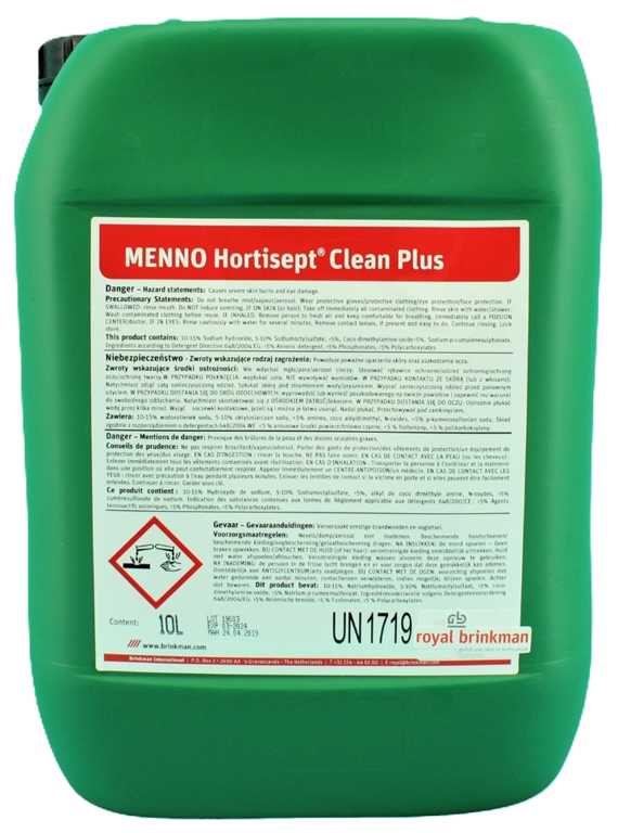 Menno Hortisept clean PLUS 10 liter/can