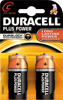 batterij Duracell 1.5V staaf C 2/pak