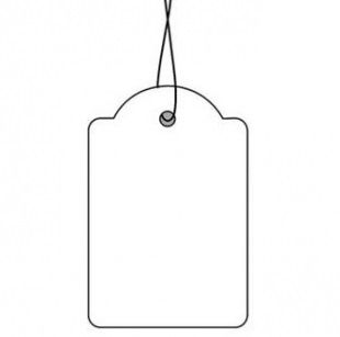 hangetiket 2,2x3,5 wit 500/doos