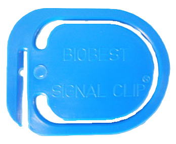 Signaal clip blauw 50/set