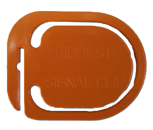 Signaal clip oranje 50/set