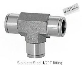 rvs 303 fitting T  ½"x3/8"x½"