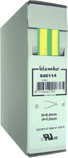 krimpkous groen/geel 6,4-3,2mm
