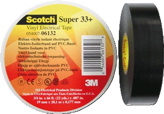 isolatietape vinyl 19mm 20mtr zwart