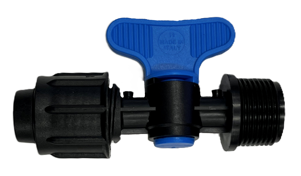 pp tape schroef kogelkraan 22mm x3/4''bu