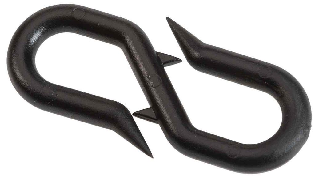 triple-set S-haak zwart kunststof