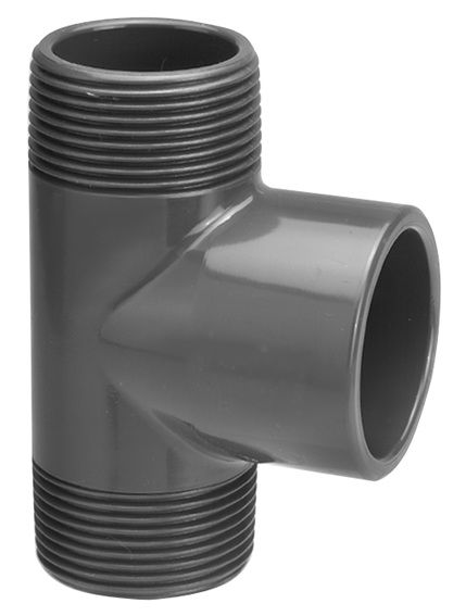 pvc T-stuk 1¼" x 32 x 1¼" 10bar