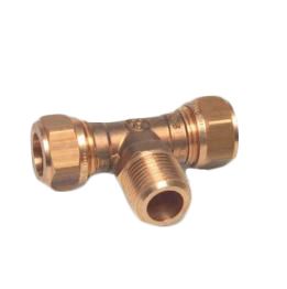 mess knel T-stuk 15x½" bu