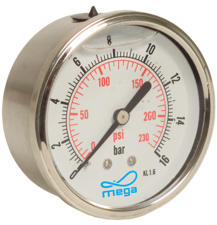 manometer 0-4bar achteraansluiting