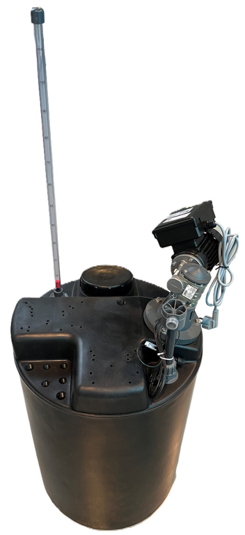 tank 120L+roermenger en zuigvoorziening