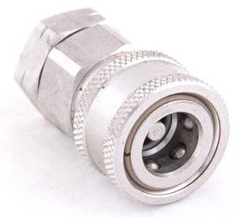 snaptite koppeling F 3/8'' rvs met klep