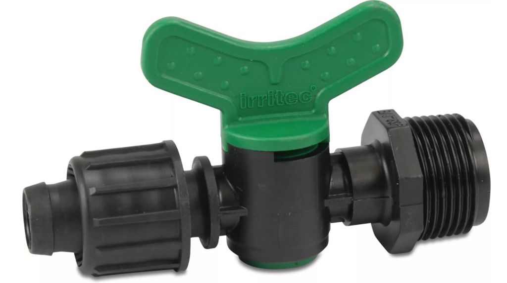 pp kogelkraan 22mm tape zwart/groen