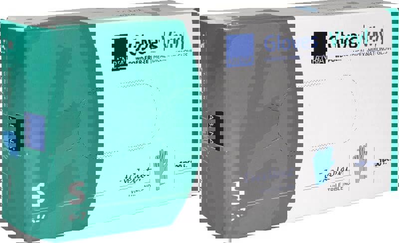 handschoen vitril maat S blauw 100/ds