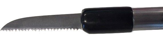 gekarteld mes op aluminium steel