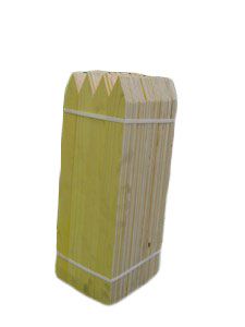 steeketiket 40x3,7cm hout geel 100/doos