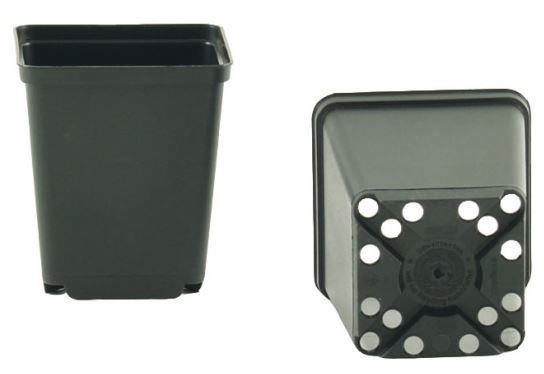 AM pot 7x7x8  zwart spuitgiet 2000/ds