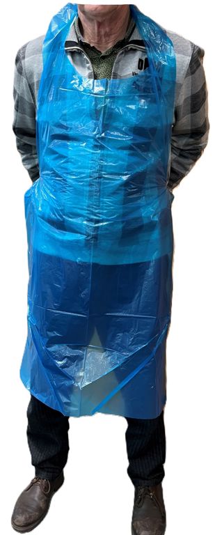 schort poly blauw 125x80cm 100st 25mu