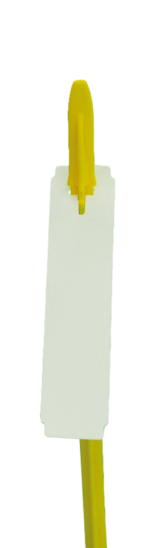ringotetiket 11x2,5cm+kruis wit 1250/rol