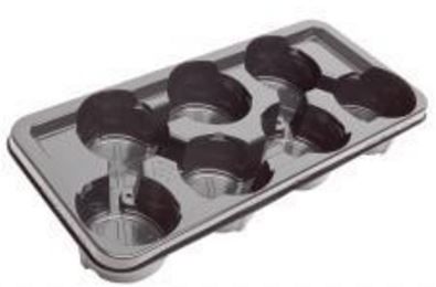 Normpacktray 407 zwart bodemgat 1600/plt