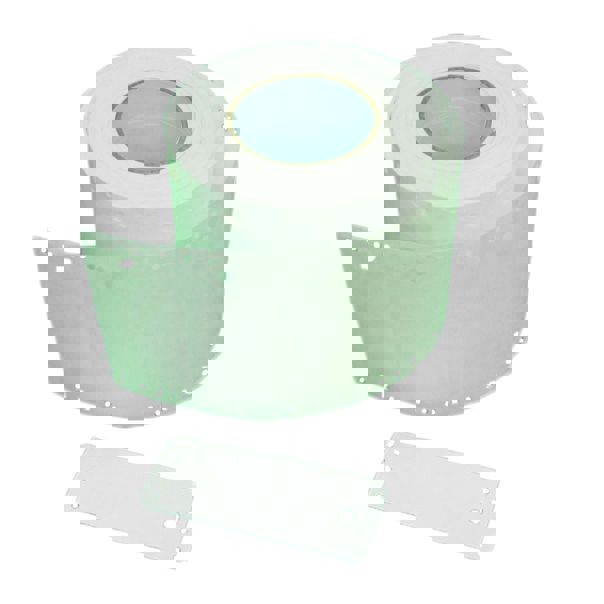 sleufetiket 12x5cm wit 1000/rol