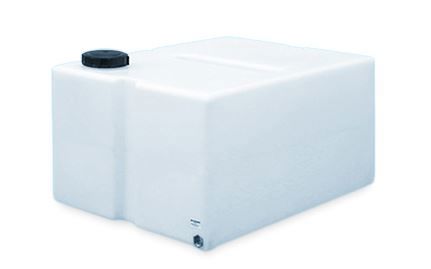 vloeistoftank rechthoekig 350L+schot wit