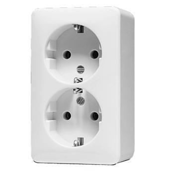 wandcontactdoos 250V 16A 2v RA AP600