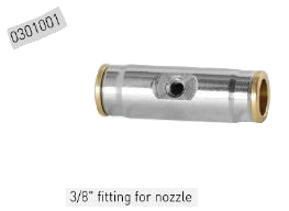 messing fitting enkele nozzle 3/8''