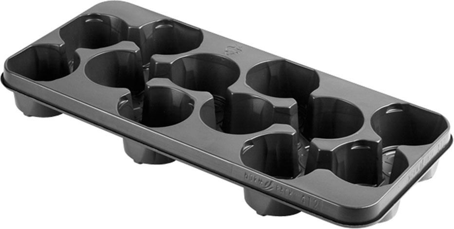 Normpacktray 412 56x25 zwart 1152/plt