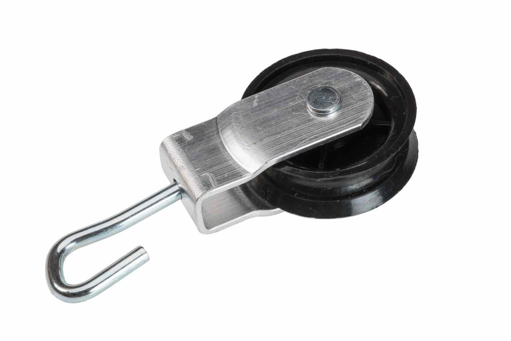 alu v-katrol ongelagerd met oog